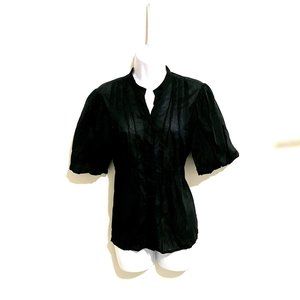 BCBG | Sheer Button Up Blouse